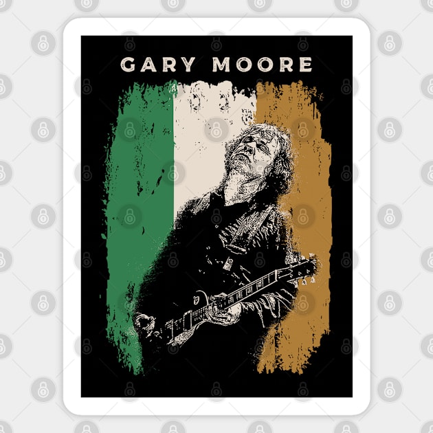 Vintage Distressed Gary Moore Magnet by Yopi